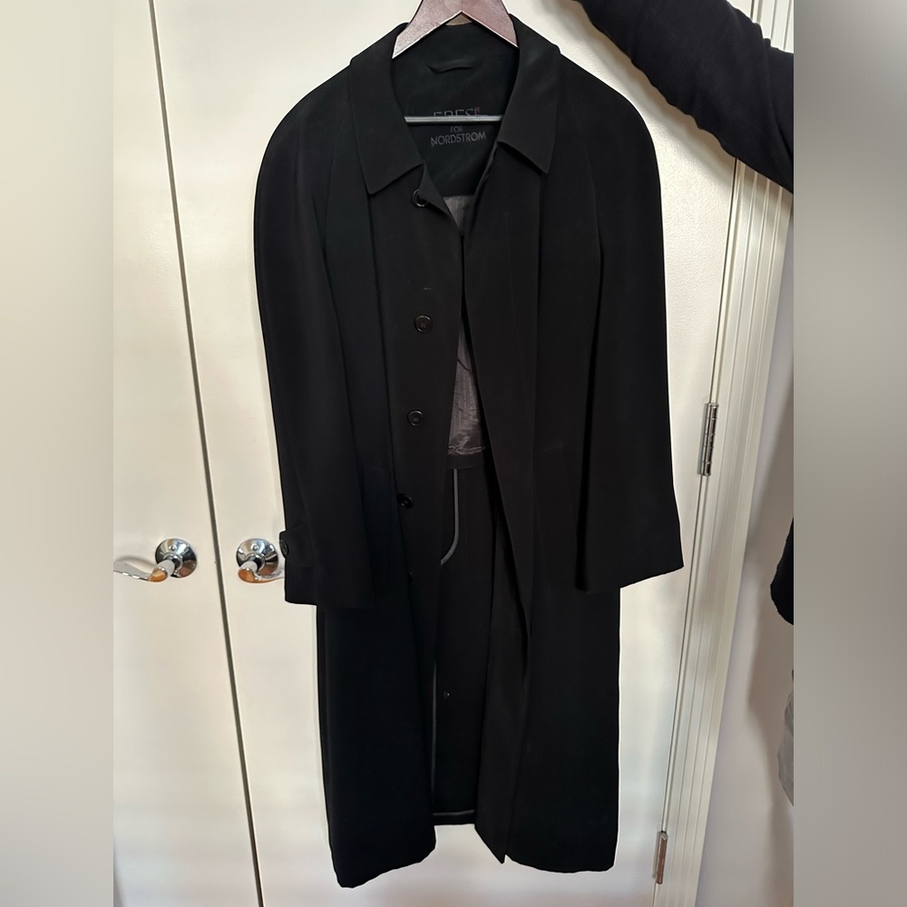 Nordstrom 90s Black Trench, men M